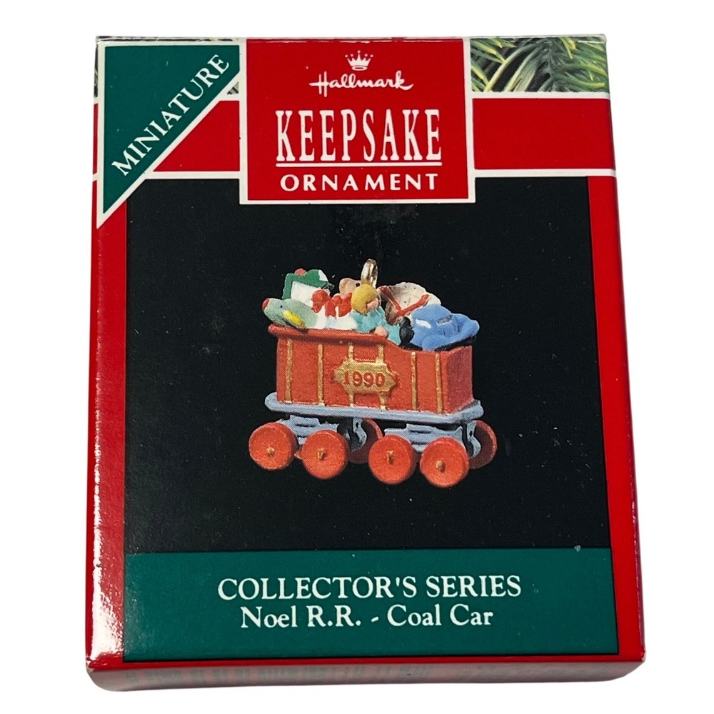 1990 Hallmark Keepsake Miniature‎ Ornament Noel R.R. Coal Car Series 2 Vintage